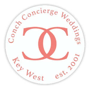 The logo for Conch Concierge weddings in Key West captures the essence of unforgettable beach weddings with their expert Key West wedding planning and comprehensive wedding packages.